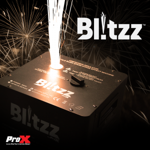 Blitzz Cold Spark Effect Machine Set of 2 W-Wheeled Road Case