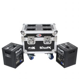 Blitzz FX Set of Two Smaller Model Cold Spark Machines W-Flight Case