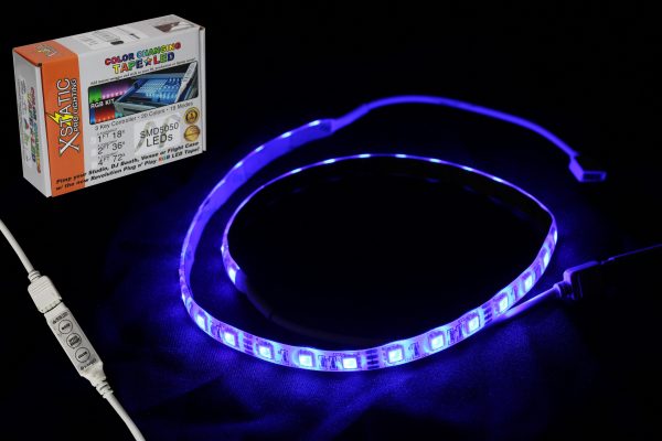 24" RGB LED Strip Kit W/Remote Control & Power Supply