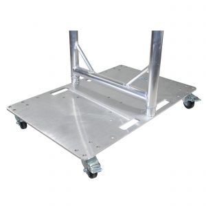 24 Inch x 36 Inch Rolling Aluminum Base With 4 - 4 Inch Locking Casters